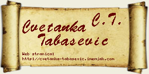 Cvetanka Tabašević vizit kartica
